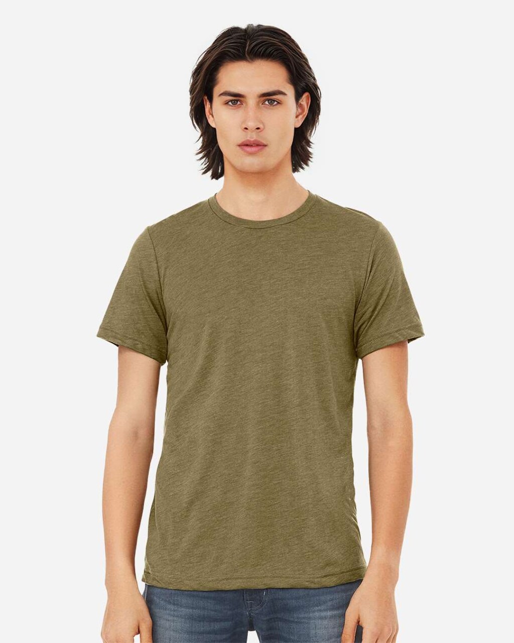 BELLA+CANVAS Lightweight Triblend Crewneck Short Sleeve T-Shirt for Everyday Wear, Casual Style & Custom Printing Unisex Tee